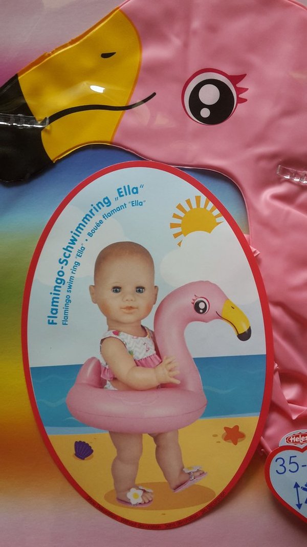 Heless Flamingo Schwimmring "Ella" für Puppen 35 bis 45 cm