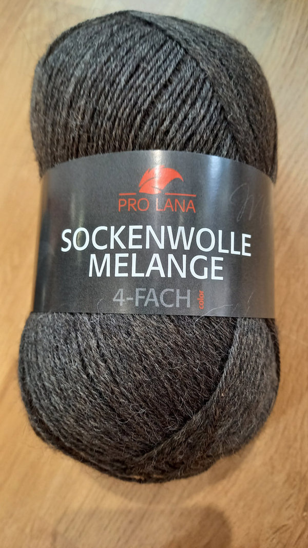 ProLana Sockenwolle Melange, 4-fach, Farbe 11 braun-meliert