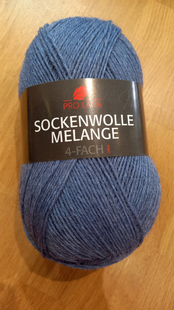 ProLana Sockenwolle Melange, 4-fach, Farbe 55 jeans-meliert