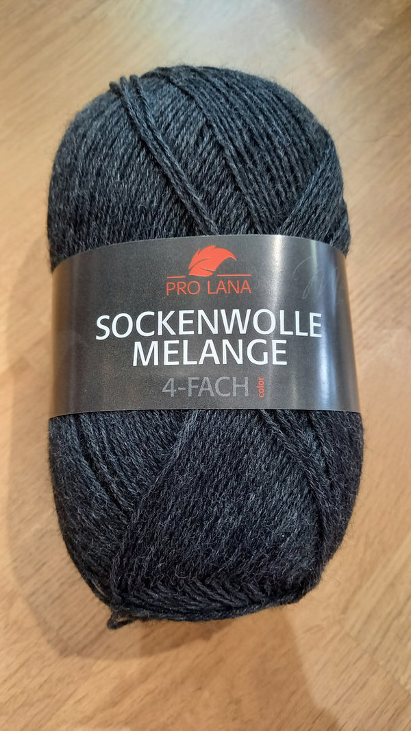ProLana Sockenwolle Melange, 4-fach, Farbe 97 graphit-meliert