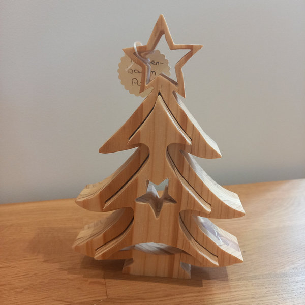 Puzzle "Weihnachtsbaum", 16,5 cm, aus Holz