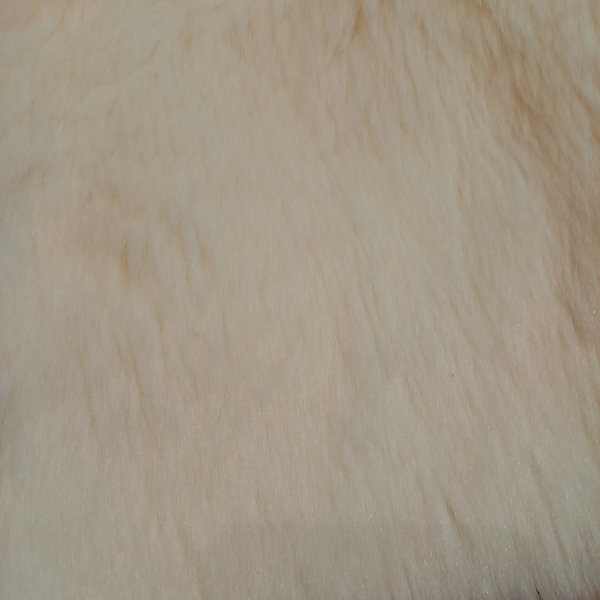 ANGEBOT Reststück Edelplüsch, weiß, 18 * 52 cm
