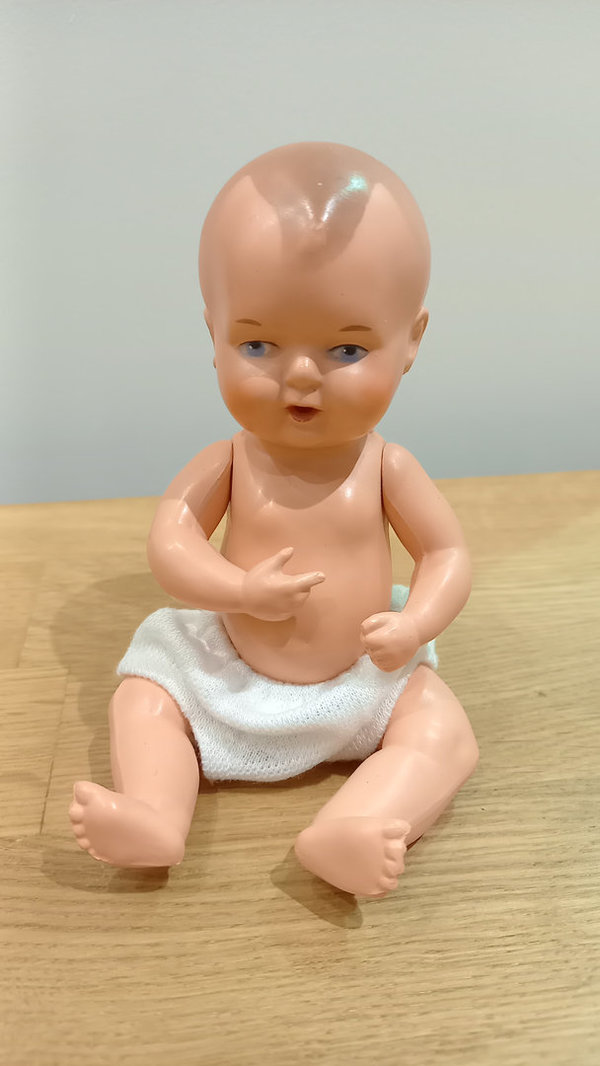 Schildkröt-Puppe "Strampelchen", 16cm bis 16,5 cm,  ca. 1950er Jahre