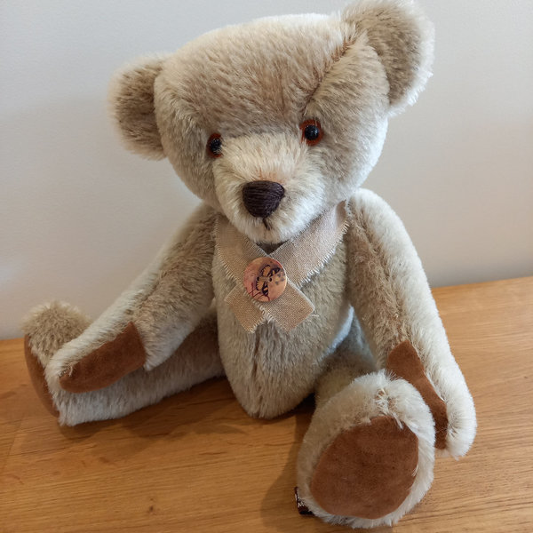 Bastelset für Classic-Teddybär, 28 cm, Mohair grau mit braun